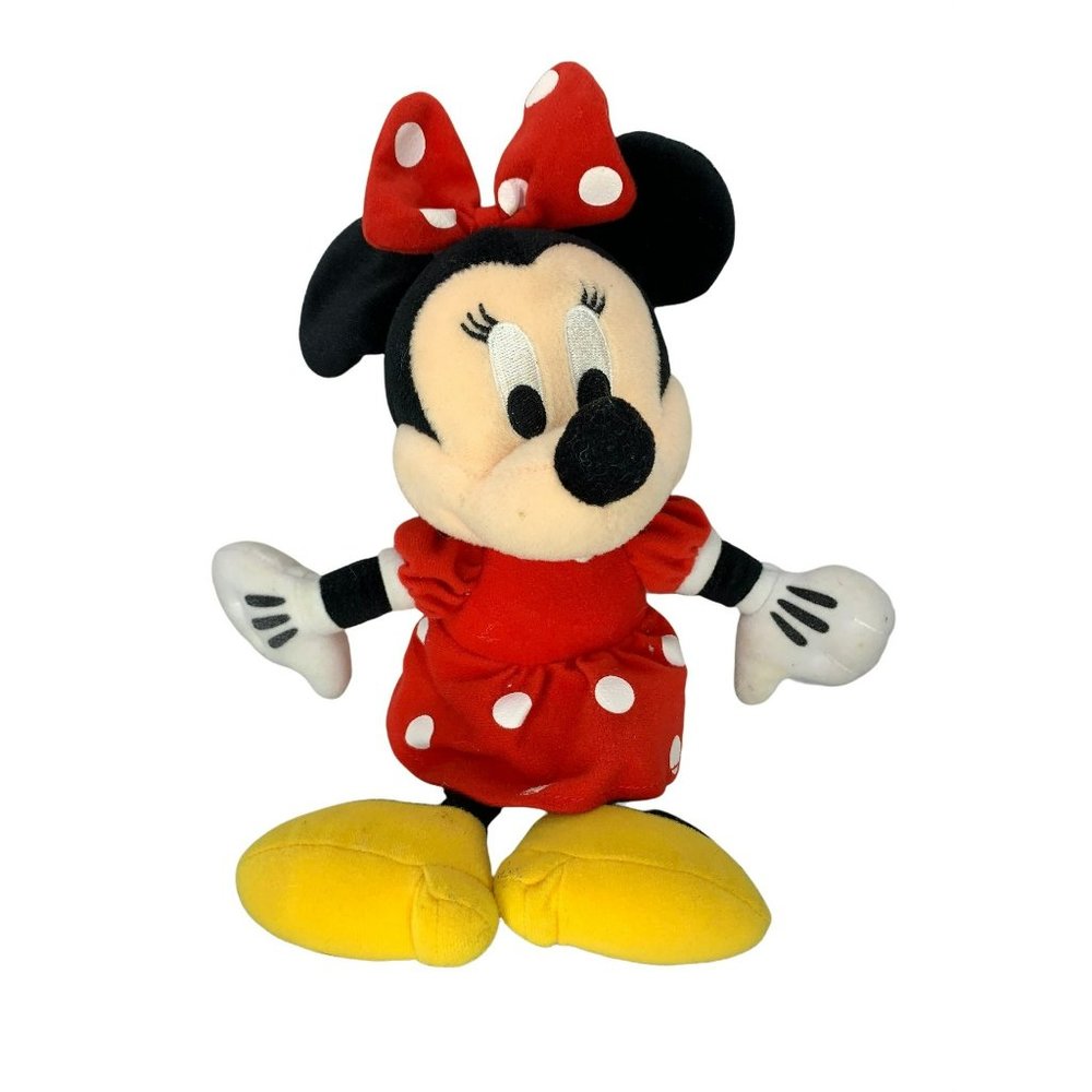 Disney Minnie Mouse Red Polka Dot Dress Stuffed Plush